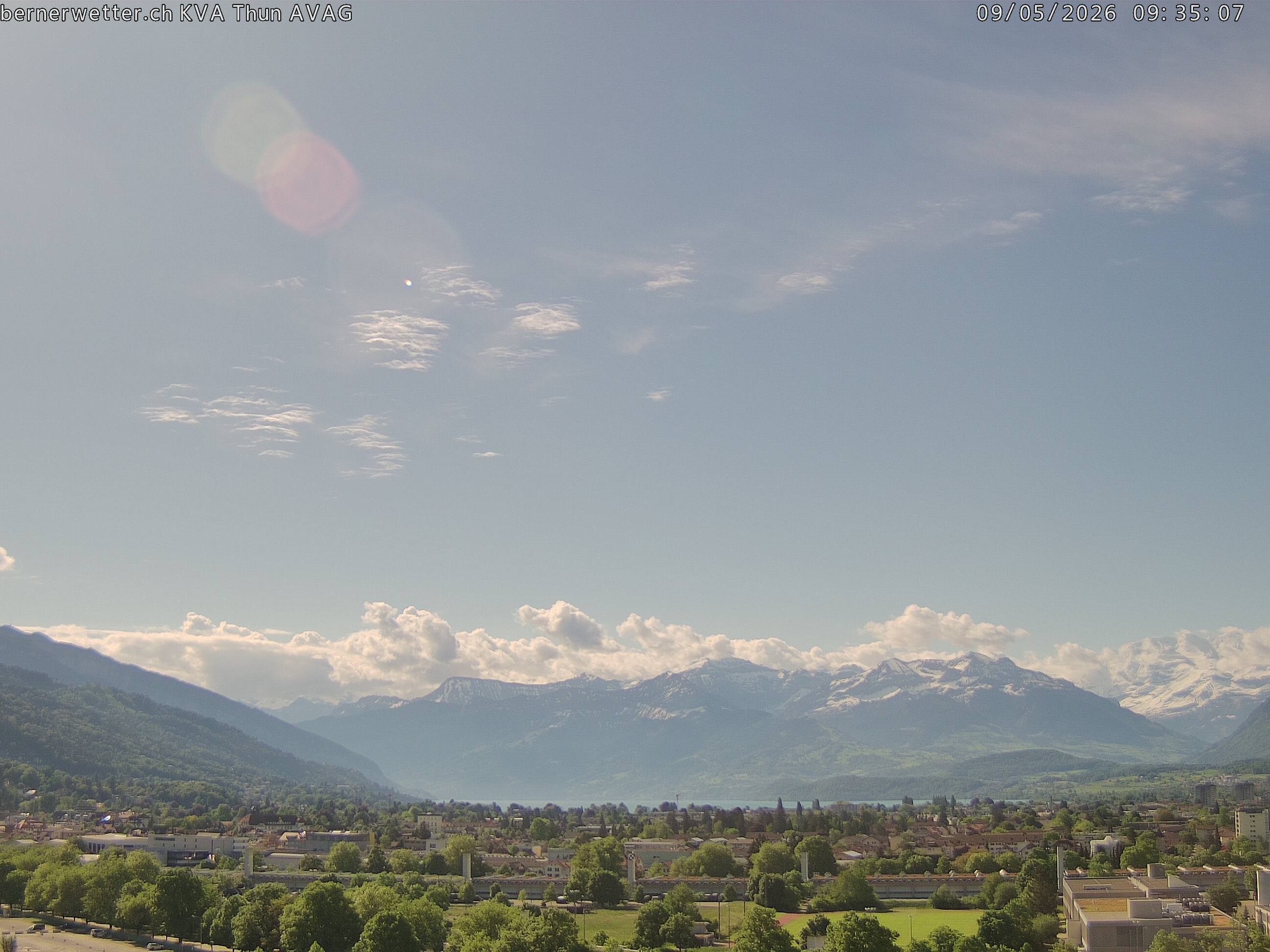 Wetterkamera in Thun, Sicht auf Berner Alpen und Jura