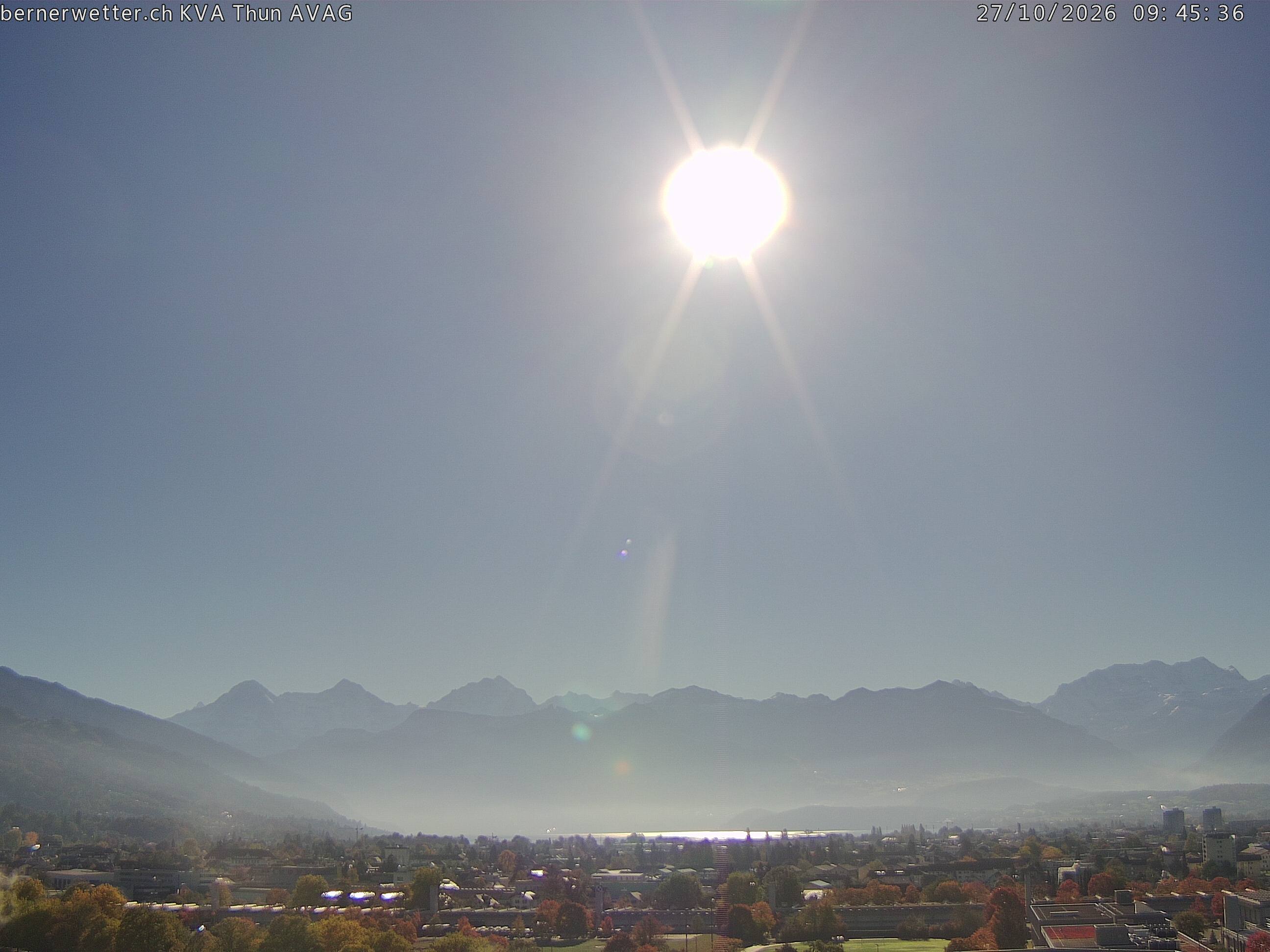 Wetterkamera in Thun, Sicht auf Berner Alpen und Jura