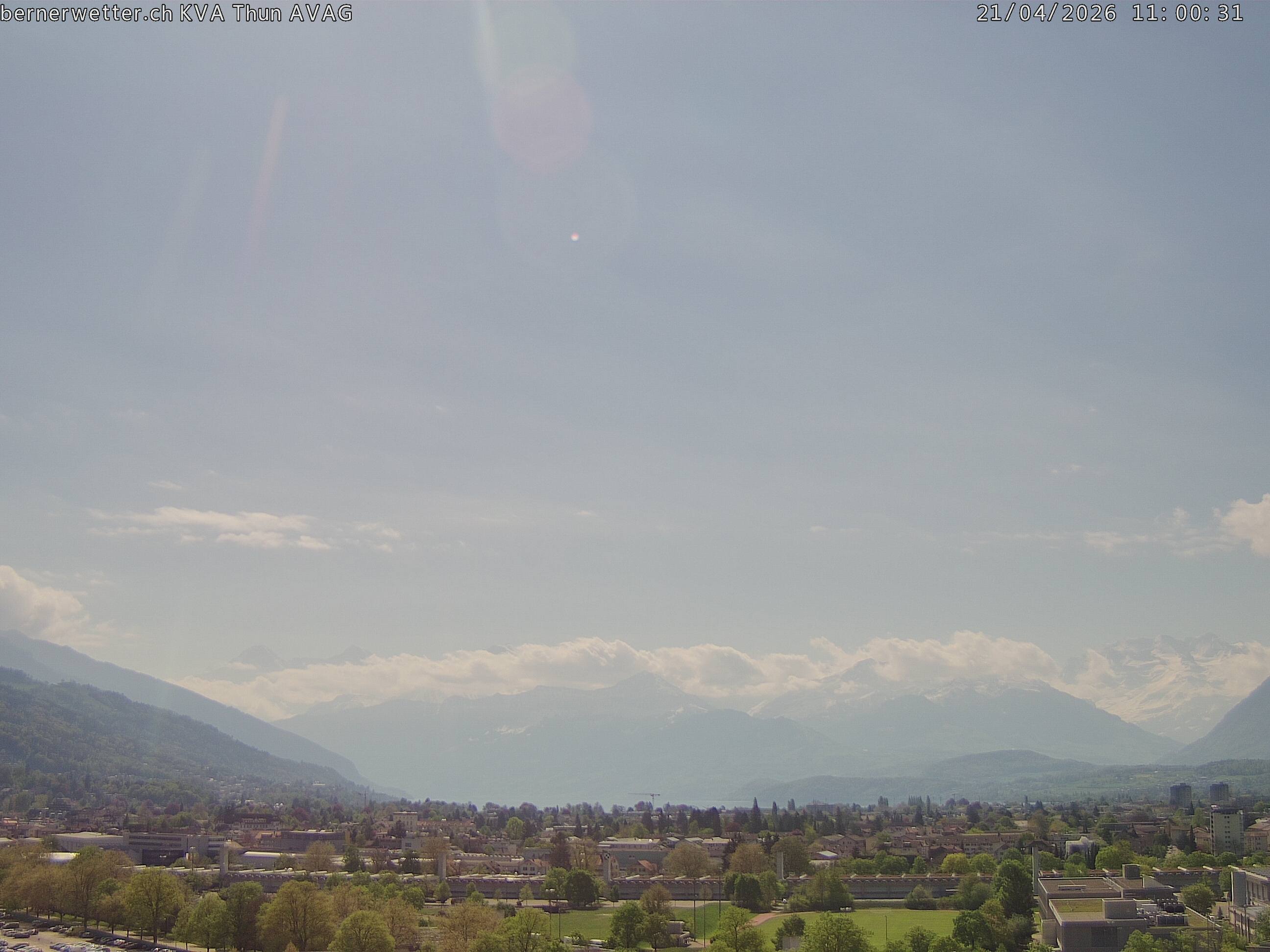 Wetterkamera in Thun, Sicht auf Berner Alpen und Jura