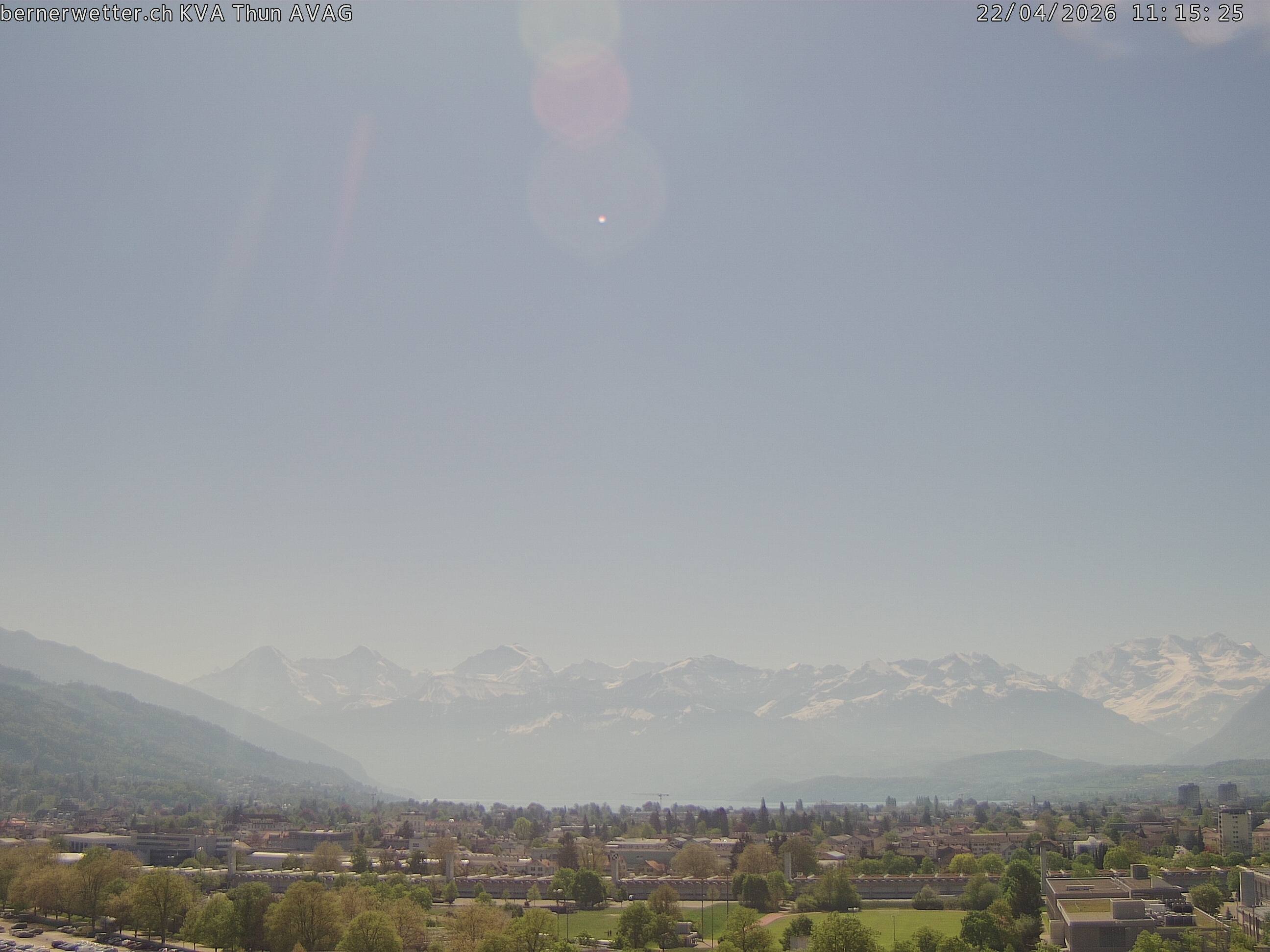 Wetterkamera in Thun, Sicht auf Berner Alpen und Jura
