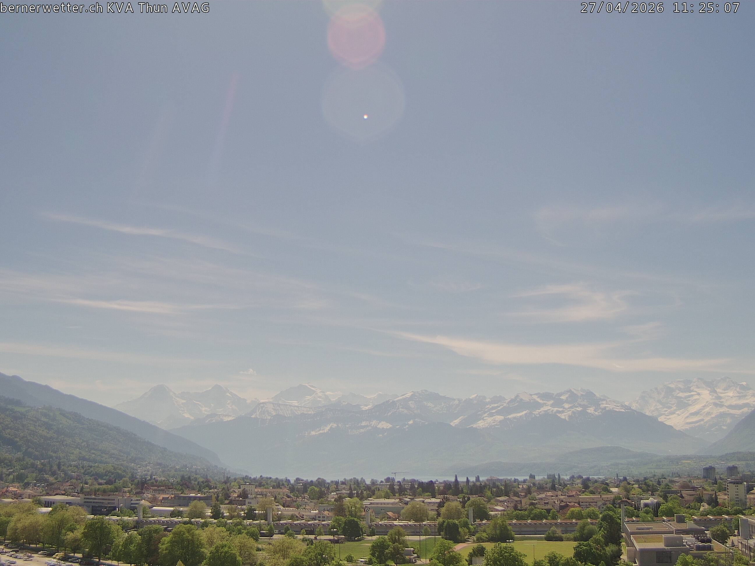 Wetterkamera in Thun, Sicht auf Berner Alpen und Jura