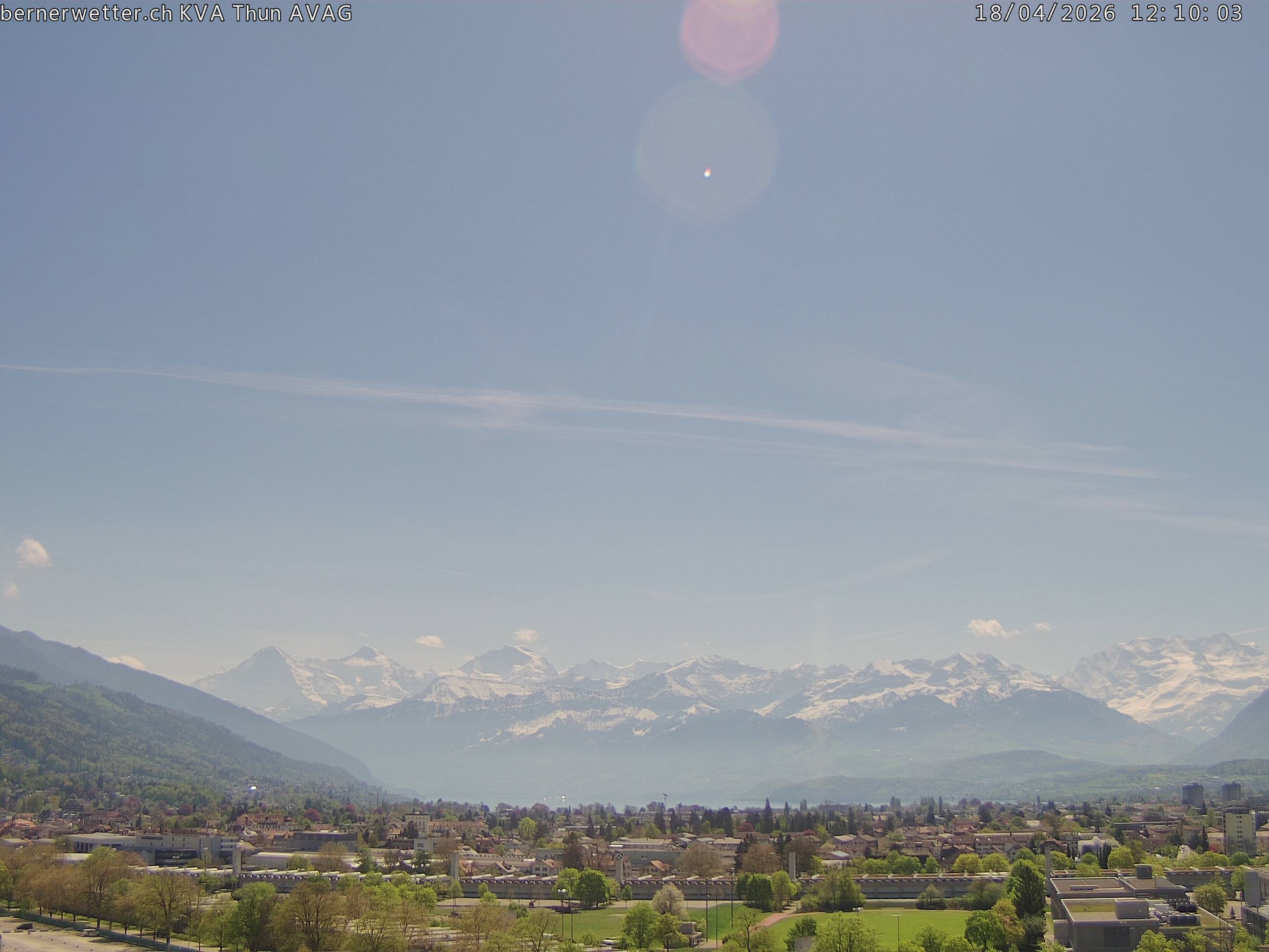 Wetterkamera in Thun, Sicht auf Berner Alpen und Jura
