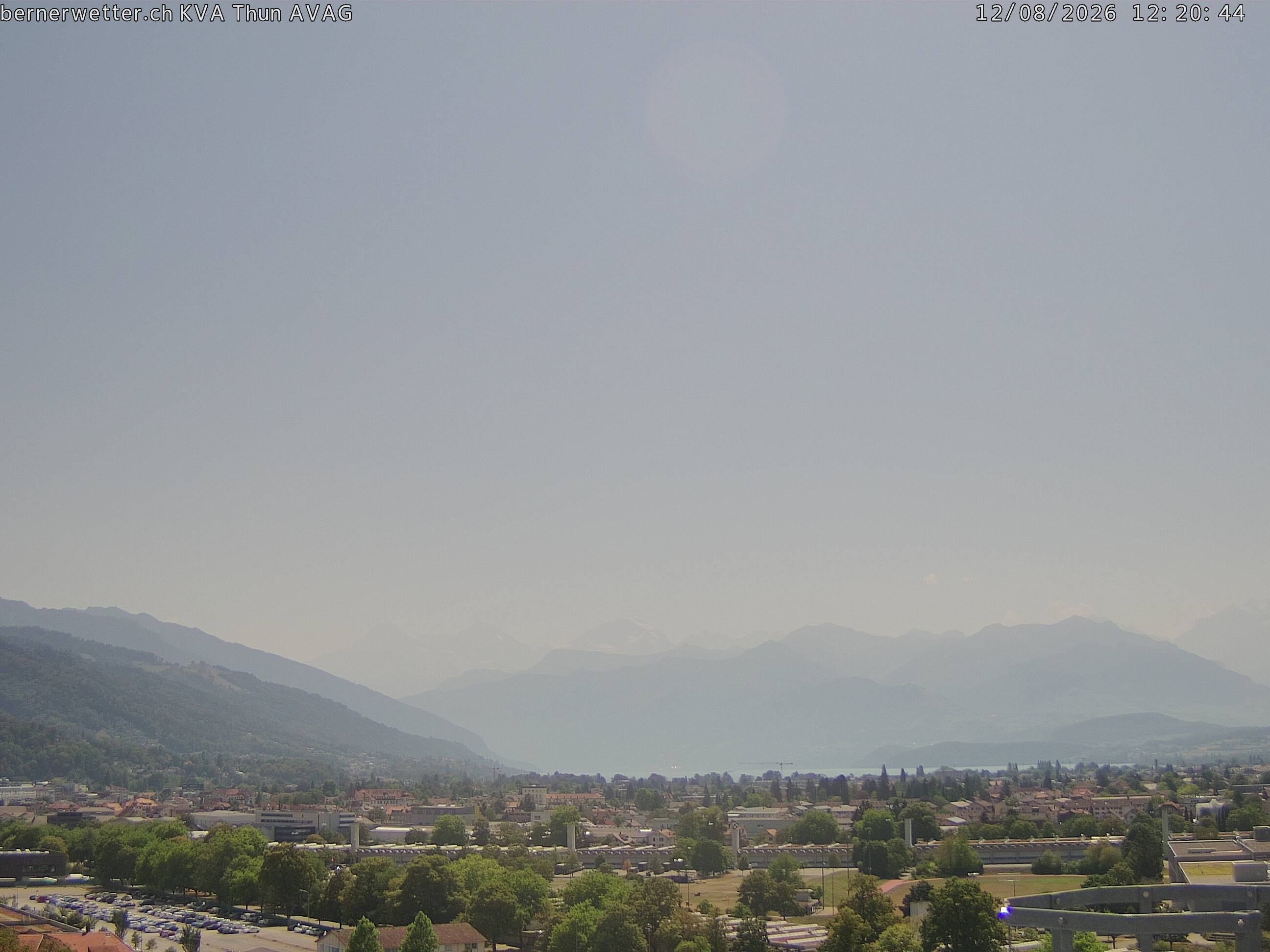 Wetterkamera in Thun, Sicht auf Berner Alpen und Jura