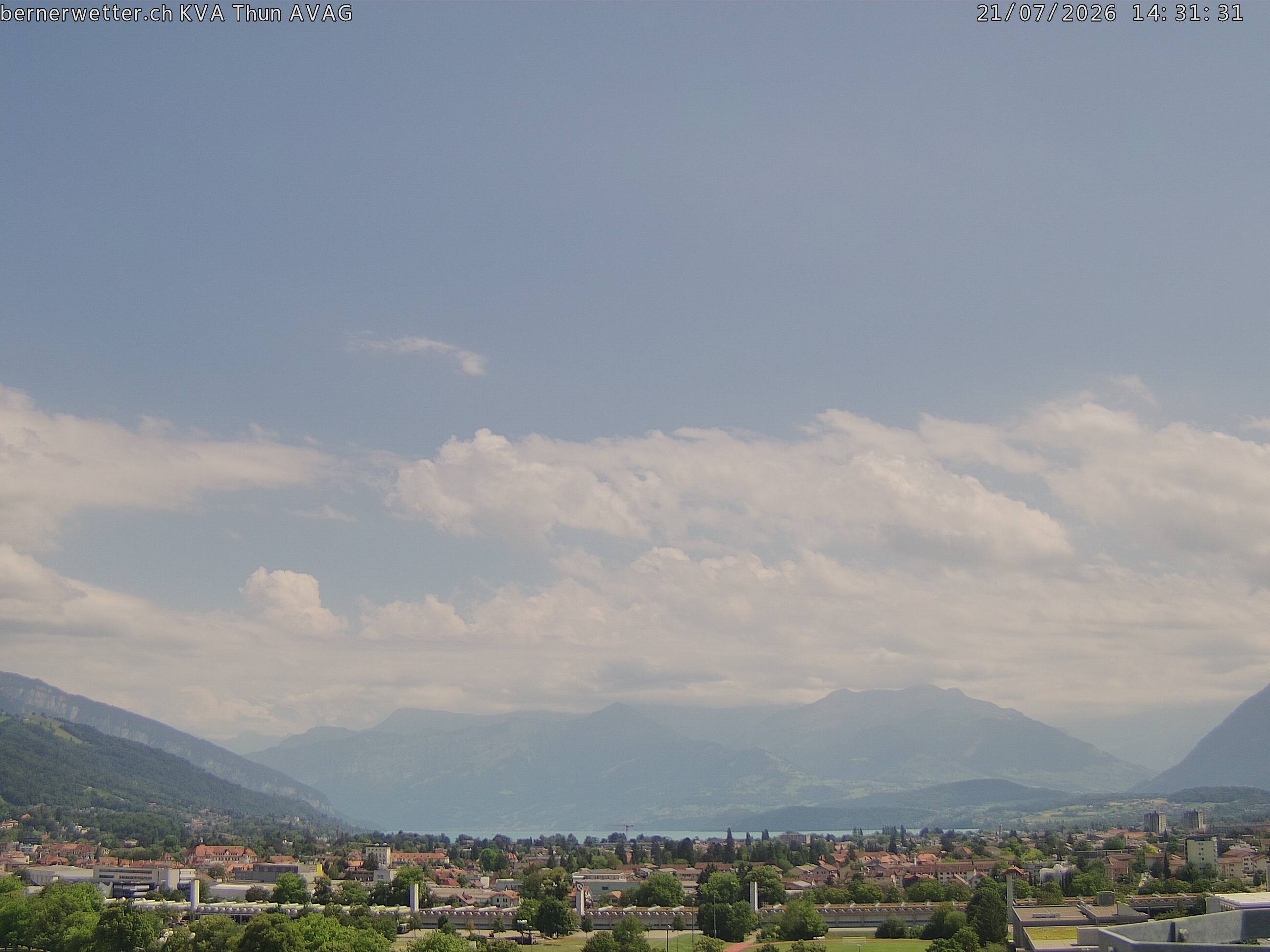 Wetterkamera in Thun, Sicht auf Berner Alpen und Jura