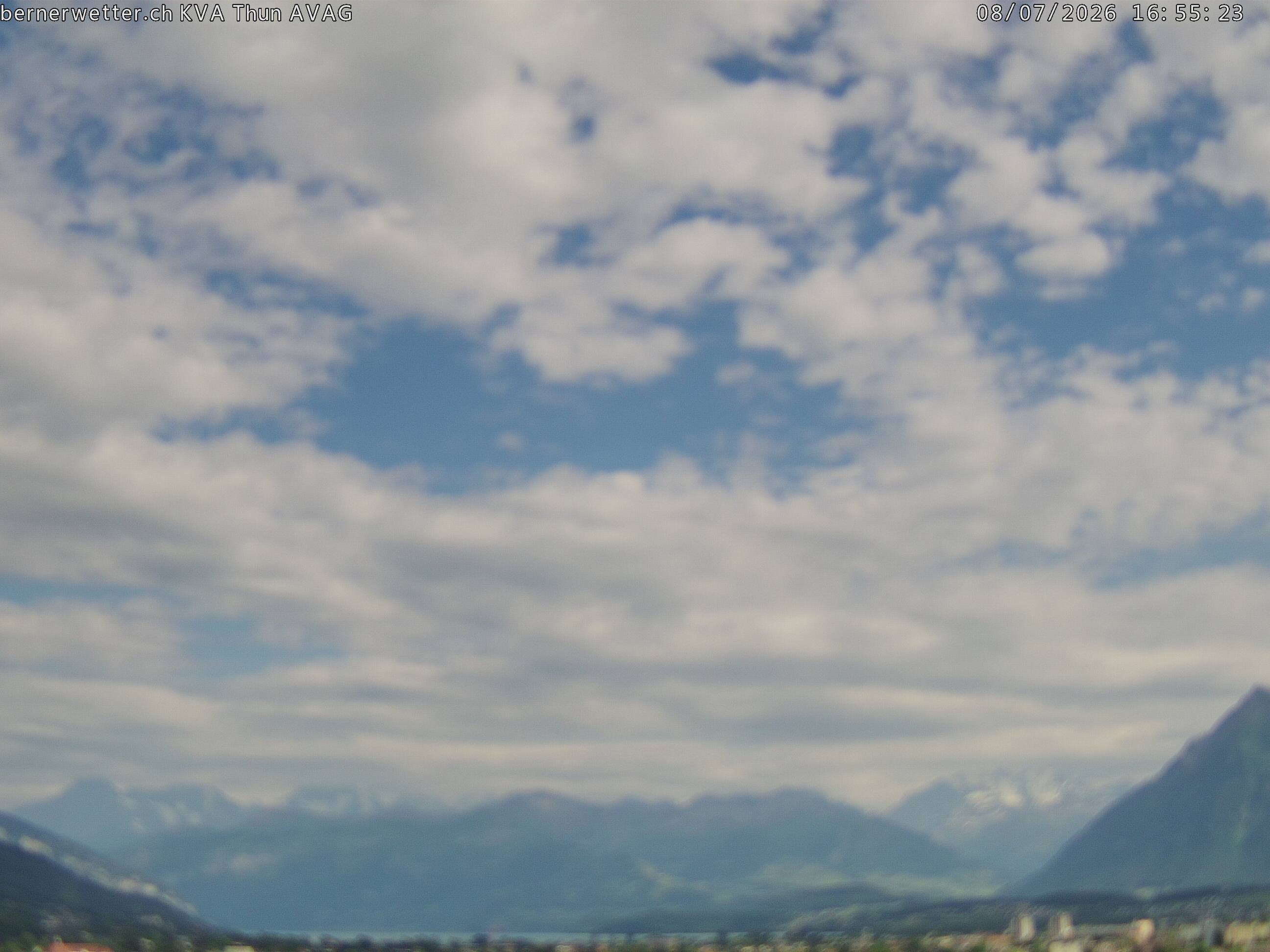 Wetterkamera in Thun, Sicht auf Berner Alpen und Jura