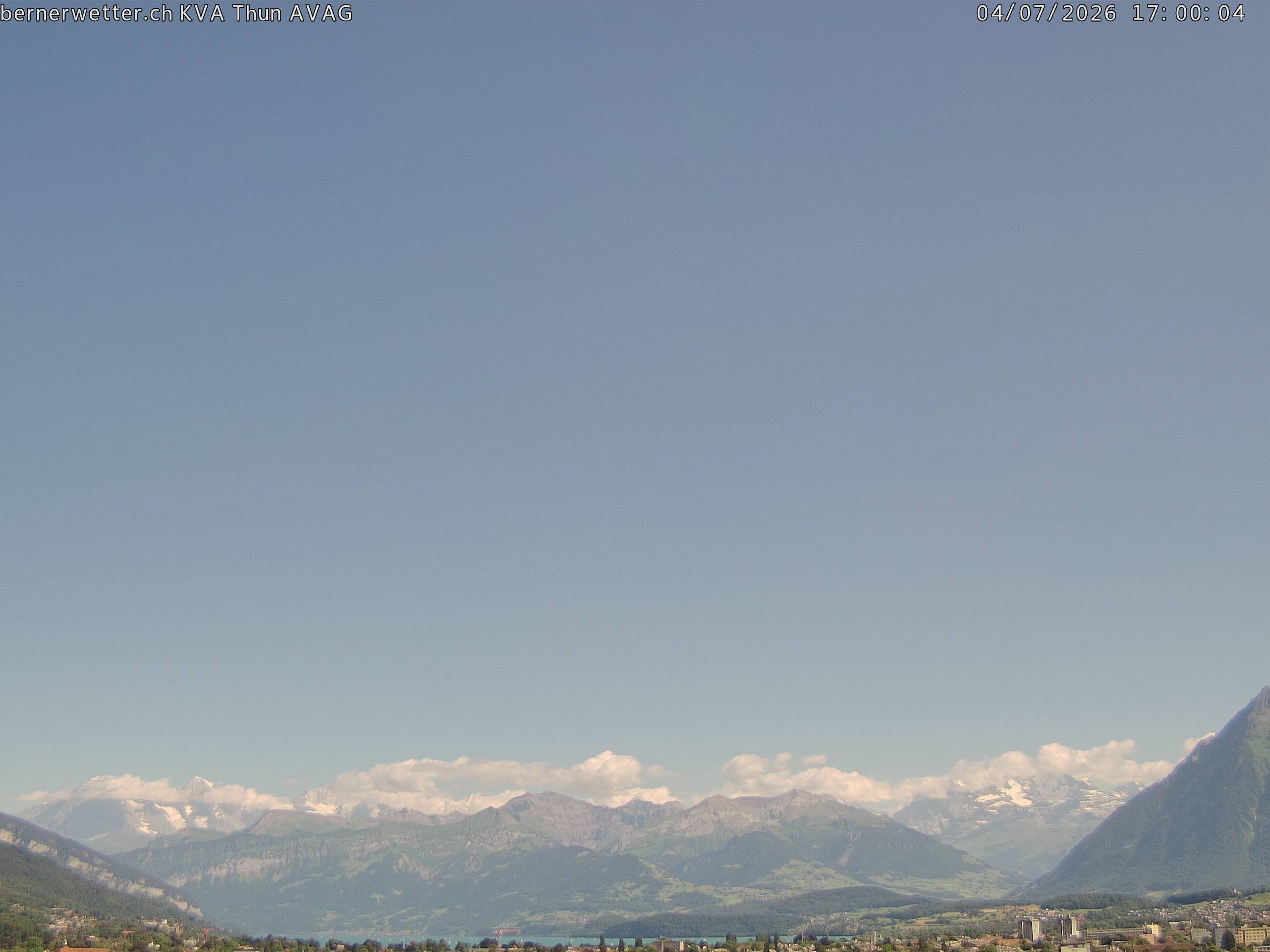 Wetterkamera in Thun, Sicht auf Berner Alpen und Jura