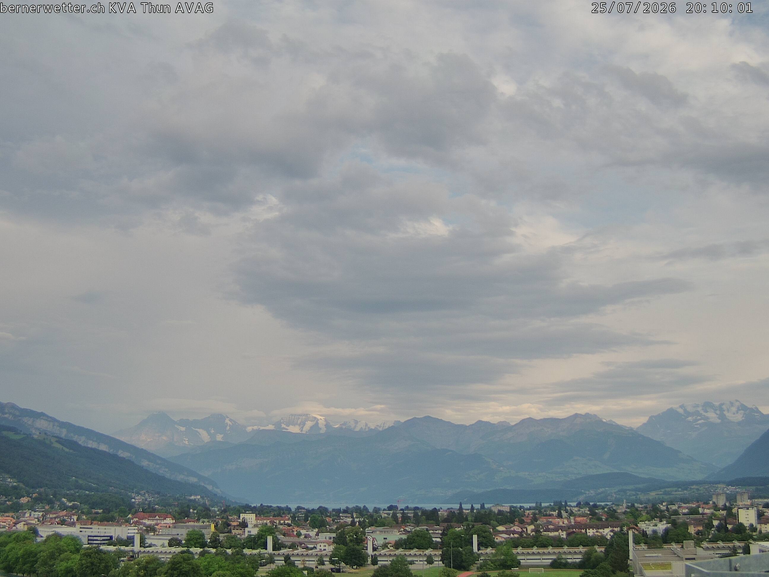 Wetterkamera in Thun, Sicht auf Berner Alpen und Jura