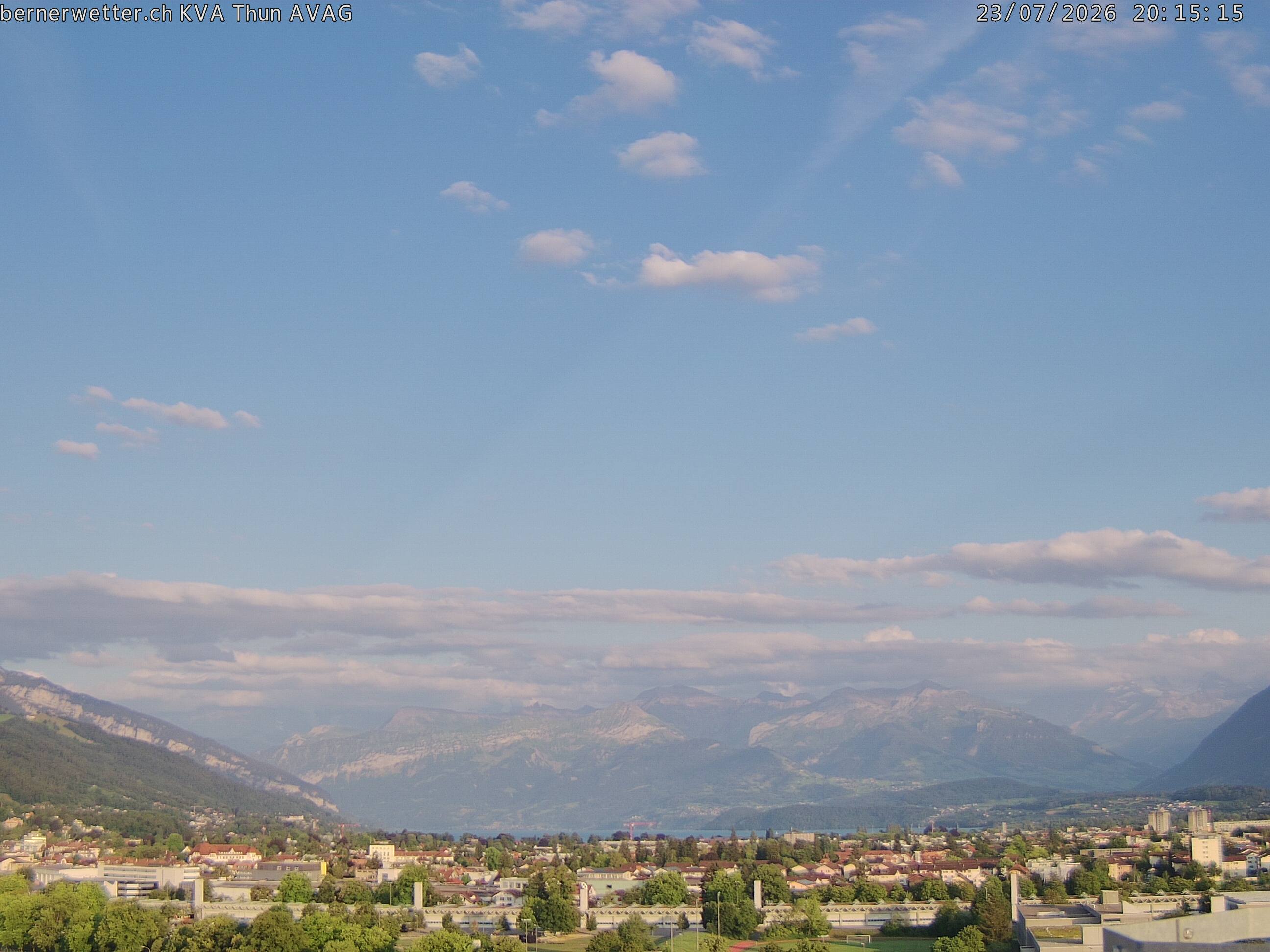 Wetterkamera in Thun, Sicht auf Berner Alpen und Jura